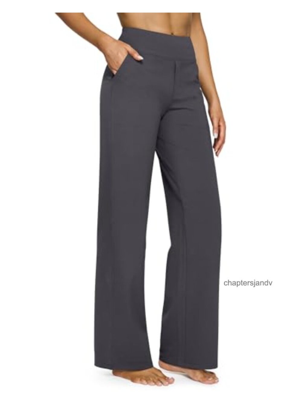 Wide Leg Yoga Pants with Pockets High Waisted Pull On